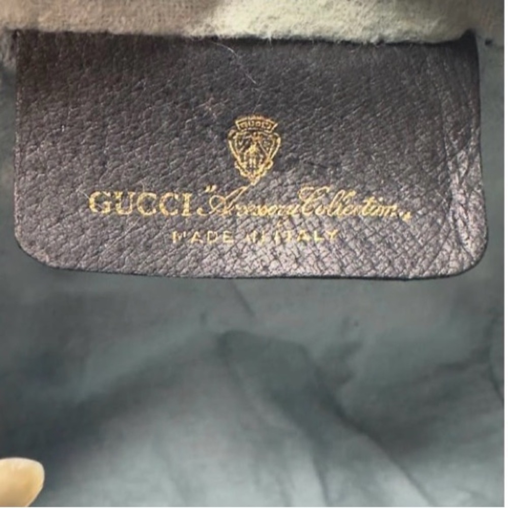 Vintage Gucci Blue GG Canvas Pouch with Red Web Stripe - Picture 7 of 8